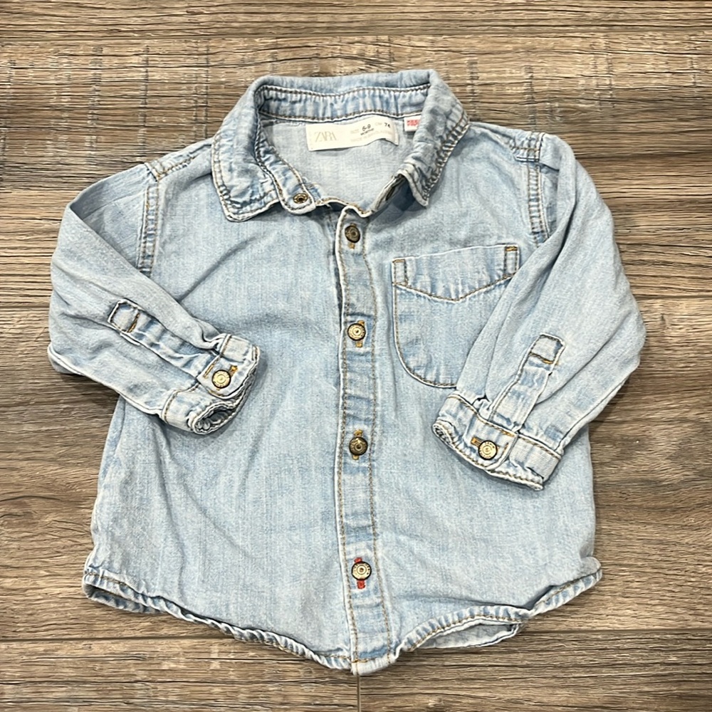 Zara denim button down